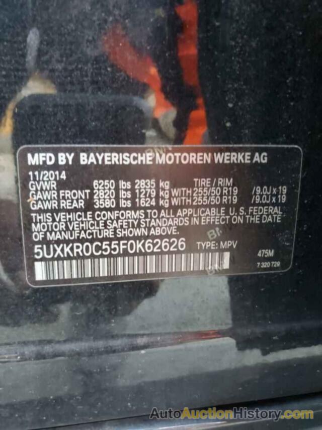 BMW X5 XDRIVE35I, 5UXKR0C55F0K62626