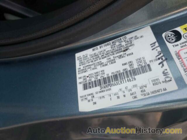 FORD FUSION SE, 3FAHP0HAXCR114626