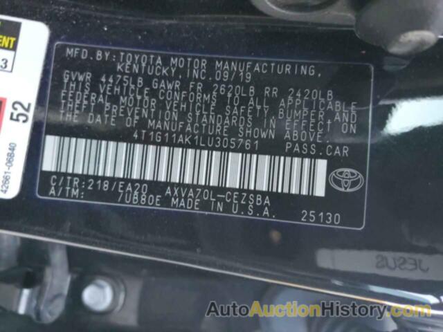 TOYOTA CAMRY SE, 4T1G11AK1LU305761