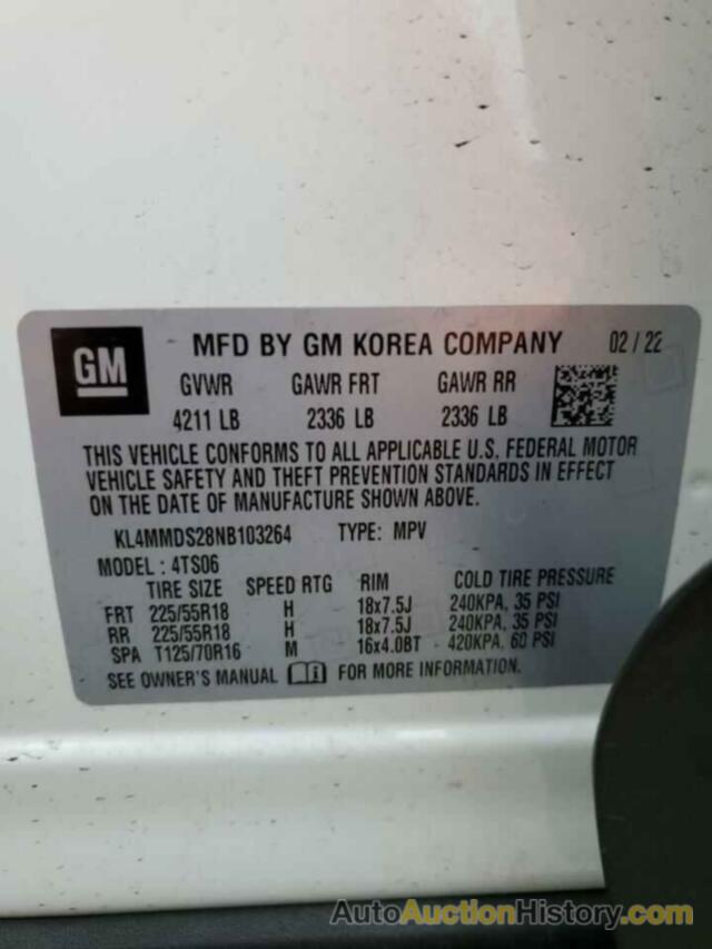 BUICK ENCORE SELECT, KL4MMDS28NB103264