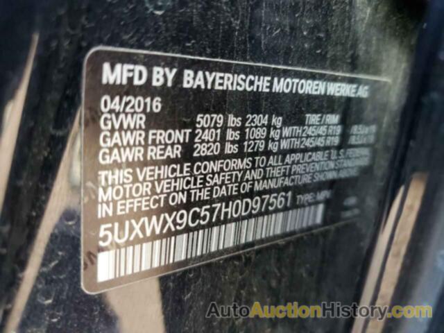BMW X3 XDRIVE28I, 5UXWX9C57H0D97561