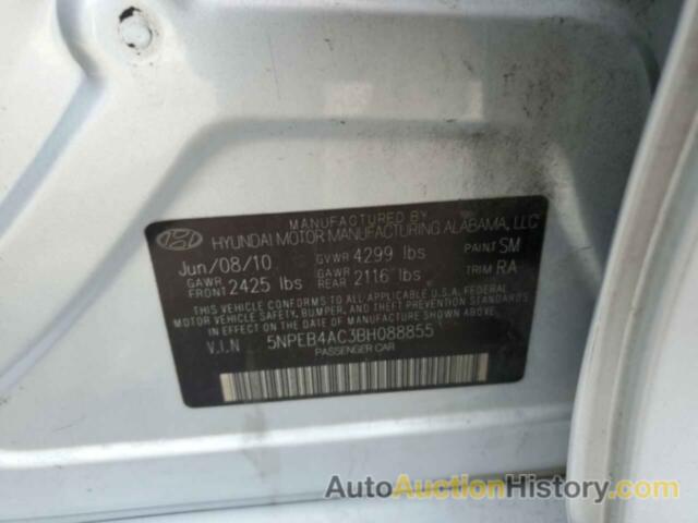 HYUNDAI SONATA GLS, 5NPEB4AC3BH088855