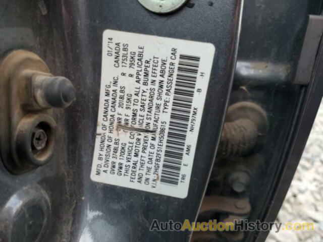 HONDA CIVIC LX, 2HGFB2F51EH508615