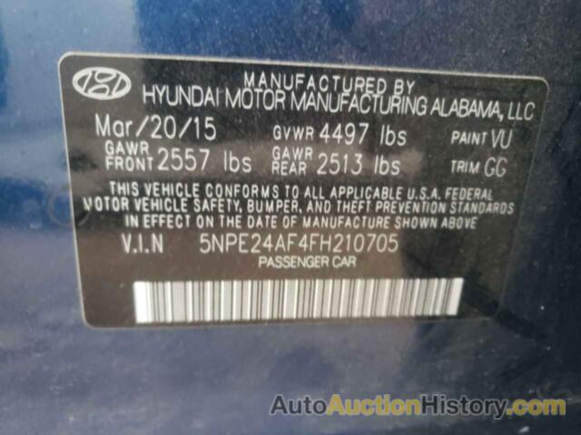 HYUNDAI SONATA SE, 5NPE24AF4FH210705