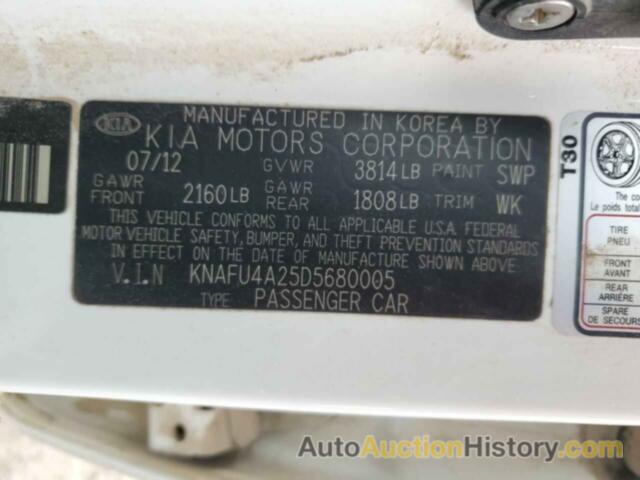 KIA FORTE EX, KNAFU4A25D5680005