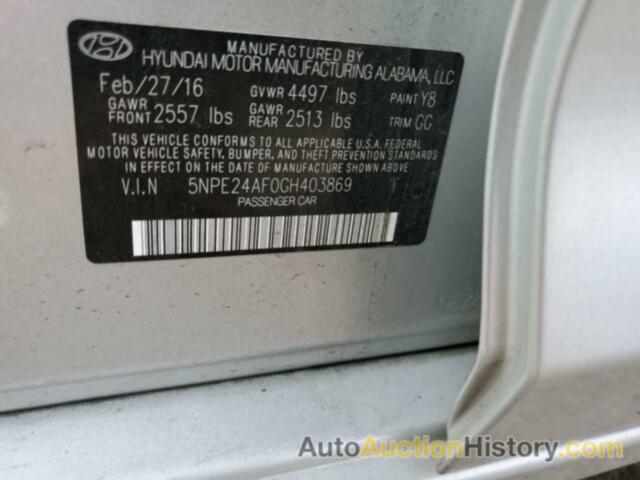 HYUNDAI SONATA SE, 5NPE24AF0GH403869