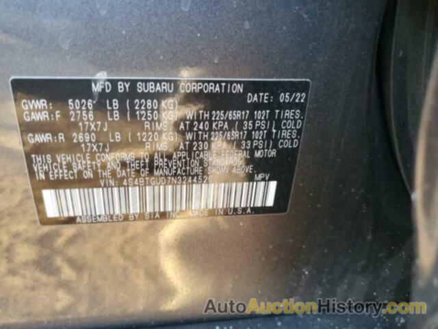 SUBARU OUTBACK WI WILDERNESS, 4S4BTGUD7N3244526