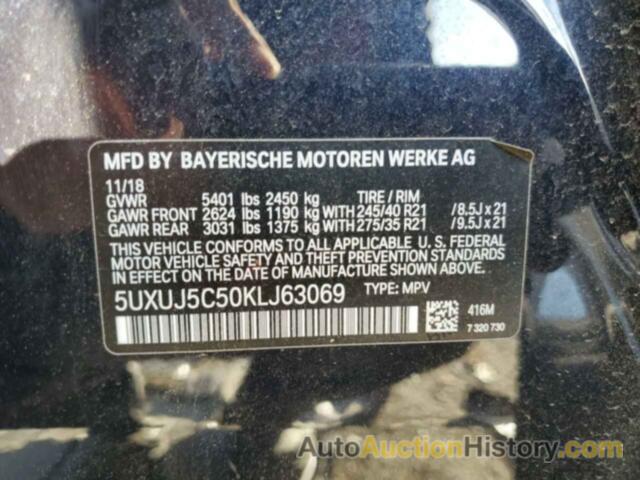 BMW X4 M40I, 5UXUJ5C50KLJ63069