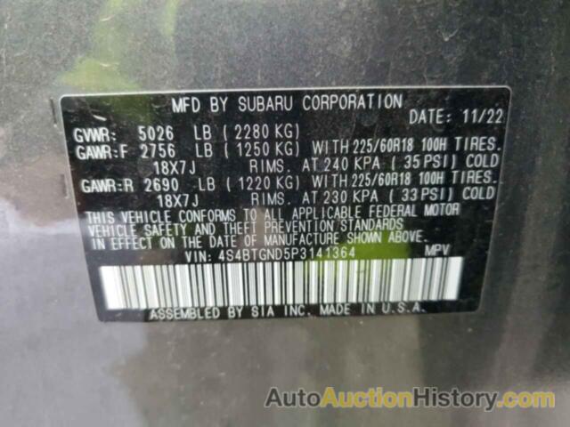 SUBARU OUTBACK LIMITED XT, 4S4BTGND5P3141364