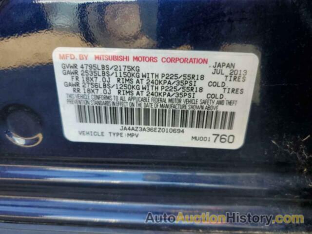 MITSUBISHI OUTLANDER SE, JA4AZ3A36EZ010694