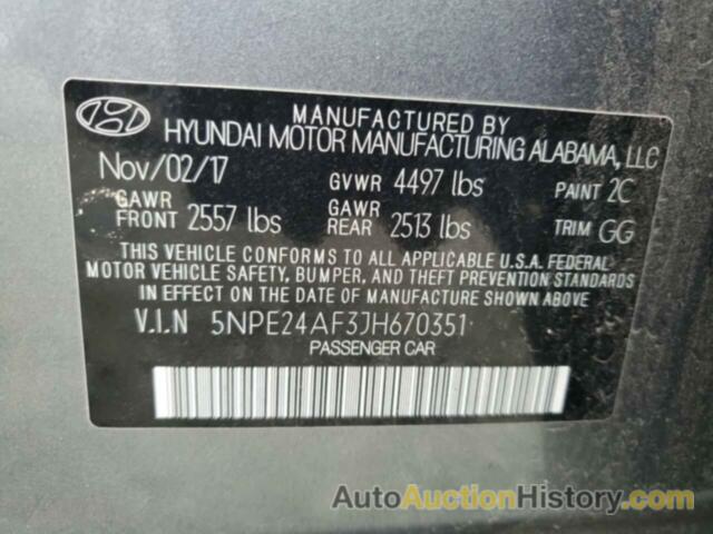 HYUNDAI SONATA SE, 5NPE24AF3JH670351