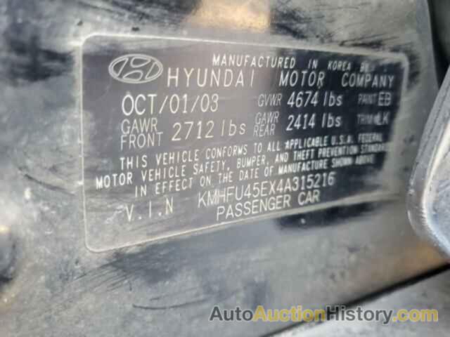 HYUNDAI GRANDEUR 350, KMHFU45EX4A315216