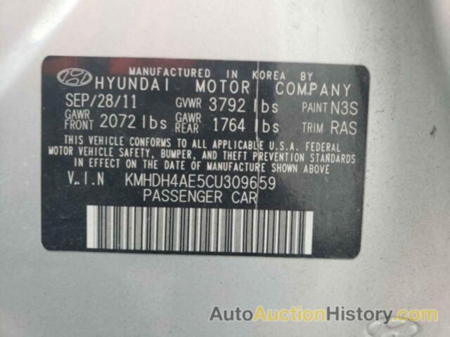 HYUNDAI ELANTRA GLS, KMHDH4AE5CU309659