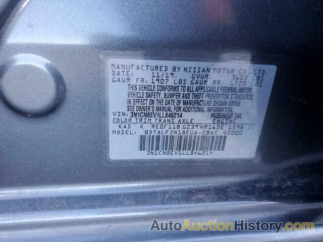 NISSAN VERSA SV, 3N1CN8EV1LL846214