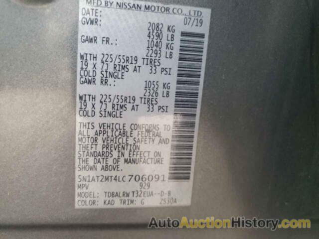 NISSAN ROGUE S, 5N1AT2MT4LC706091