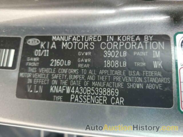 KIA FORTE SX, KNAFW4A30B5398869