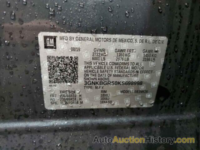 CHEVROLET BLAZER 2LT, 3GNKBGRS0KS698998