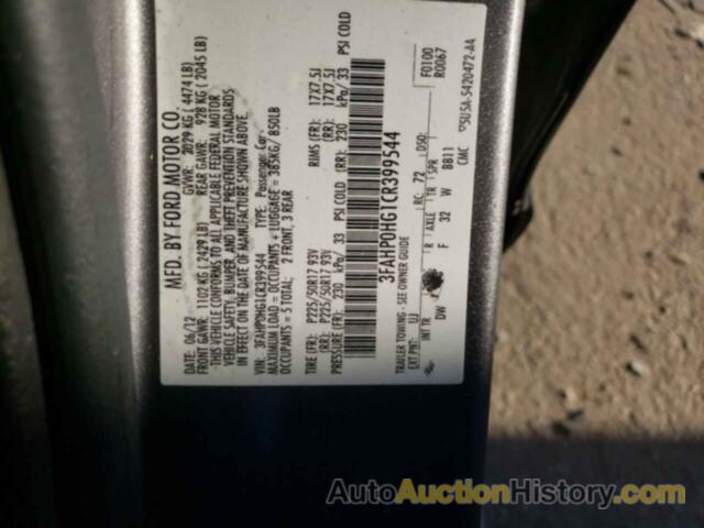 FORD FUSION SE, 3FAHP0HG1CR399544