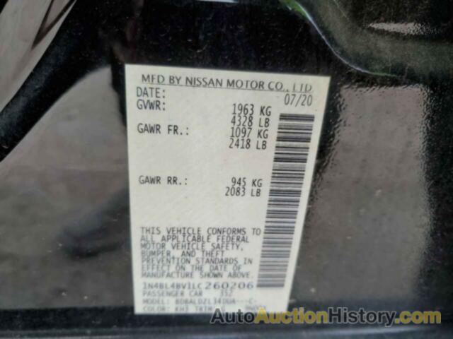 NISSAN ALTIMA S, 1N4BL4BV1LC260206