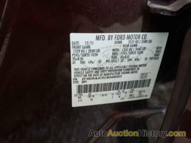 FORD EDGE SEL, 2FMDK4JC5CBA68353