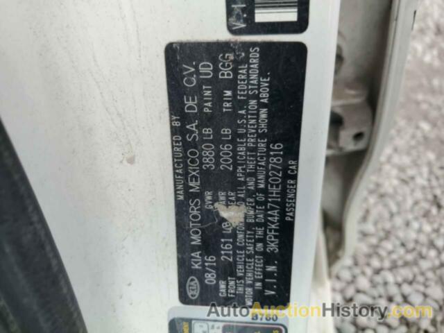 KIA FORTE LX, 3KPFK4A71HE027816