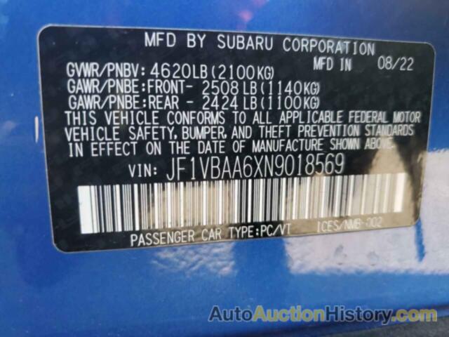 SUBARU WRX, JF1VBAA6XN9018569