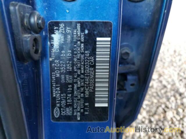 HYUNDAI ACCENT SE, KMHCT4AE1GU032248