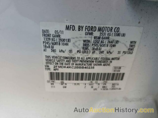 FORD EDGE LIMITED, 2FMDK4KC2BBB40235