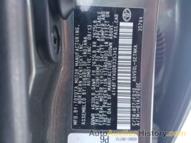 TOYOTA CAMRY L, 4T4BF1FK0DR335345