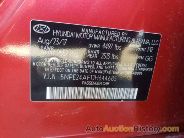 HYUNDAI SONATA SE, 5NPE24AF1JH644685