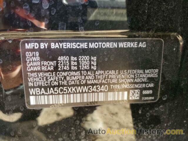 BMW 5 SERIES I, WBAJA5C5XKWW34340