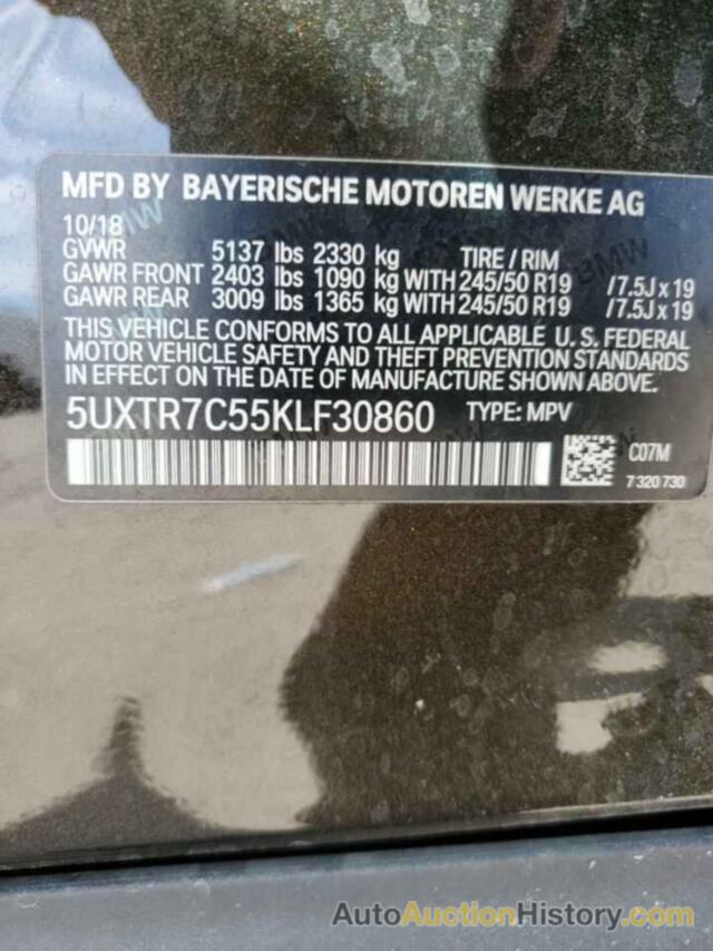 BMW X3 SDRIVE30I, 5UXTR7C55KLF30860