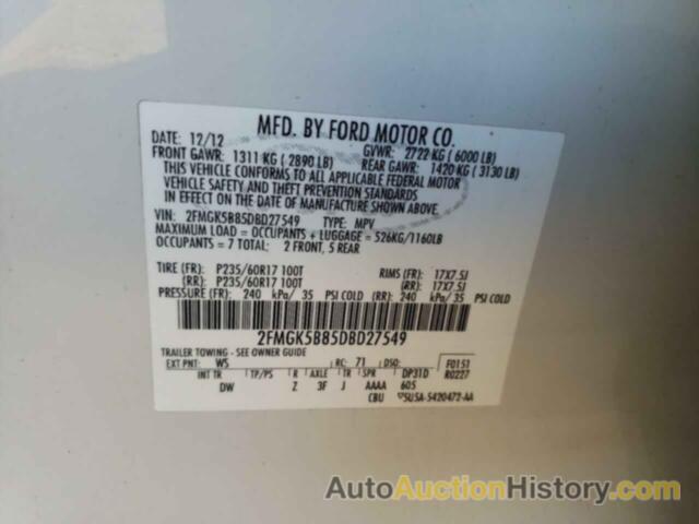 FORD FLEX SE, 2FMGK5B85DBD27549