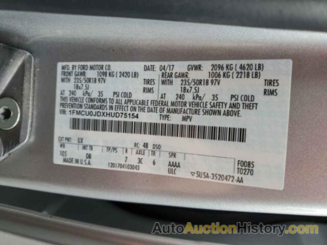 FORD ESCAPE TITANIUM, 1FMCU0JDXHUD75154