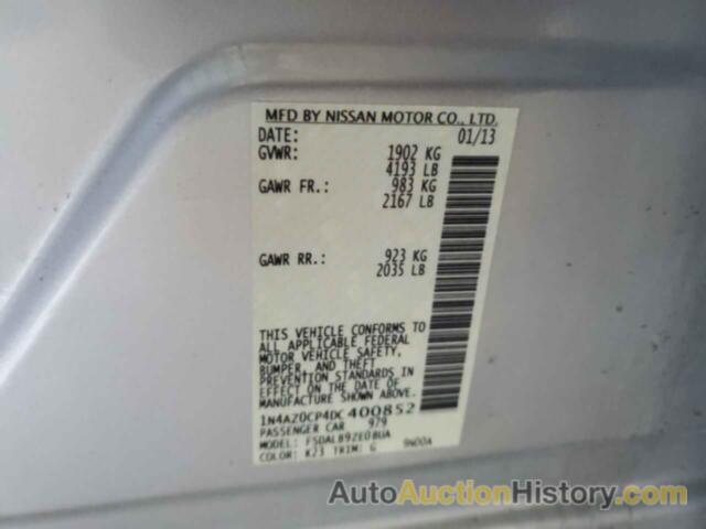 NISSAN LEAF S, 1N4AZ0CP4DC400852