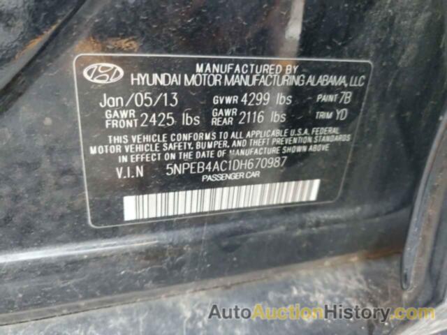 HYUNDAI SONATA GLS, 5NPEB4AC1DH670987