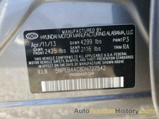 HYUNDAI SONATA GLS, 5NPEB4AC8DH727542