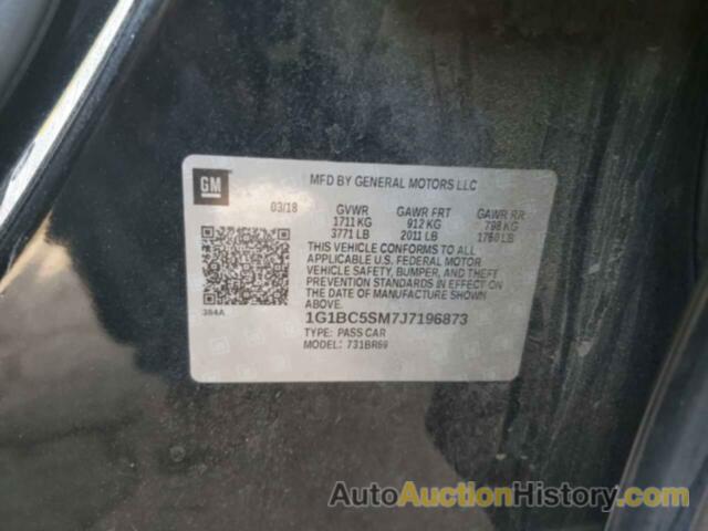 CHEVROLET CRUZE LS, 1G1BC5SM7J7196873