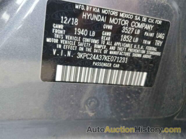 HYUNDAI ACCENT SE, 3KPC24A37KE071231