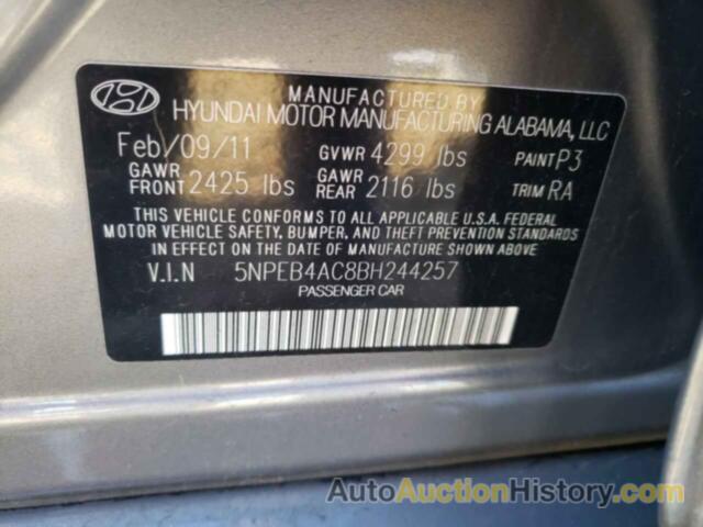 HYUNDAI SONATA GLS, 5NPEB4AC8BH244257