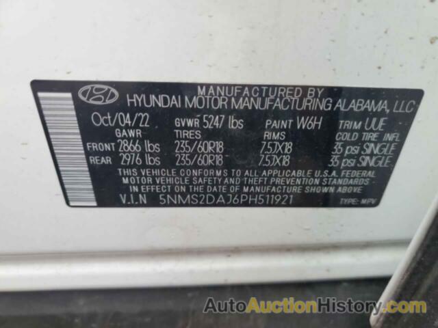 HYUNDAI SANTA FE SEL, 5NMS2DAJ6PH511921