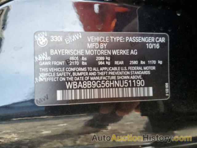 BMW 3 SERIES I, WBA8B9G56HNU51190