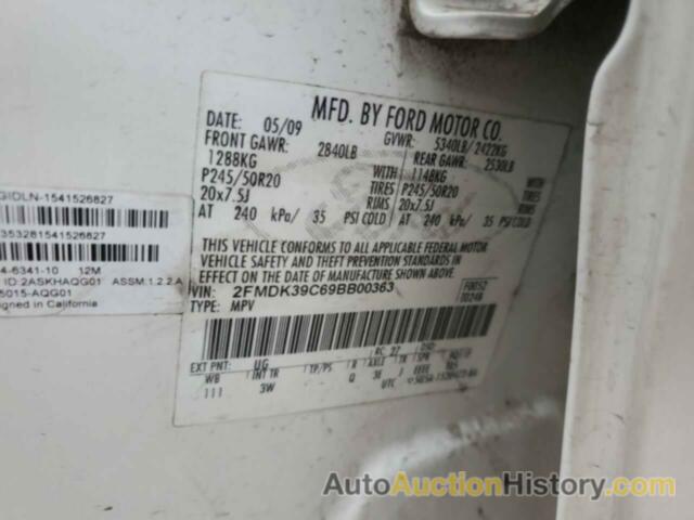 FORD EDGE LIMITED, 2FMDK39C69BB00363