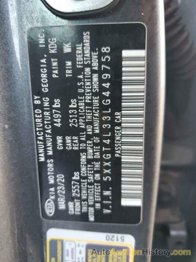 KIA OPTIMA LX, 5XXGT4L33LG449758