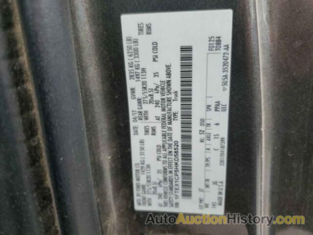 FORD F-150 SUPER CAB, 1FTEX1CP5HKD58520