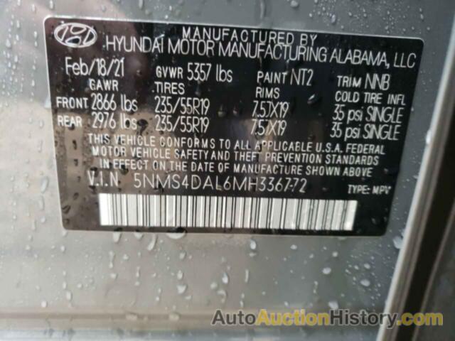 HYUNDAI SANTA FE LIMITED, 5NMS4DAL6MH336772