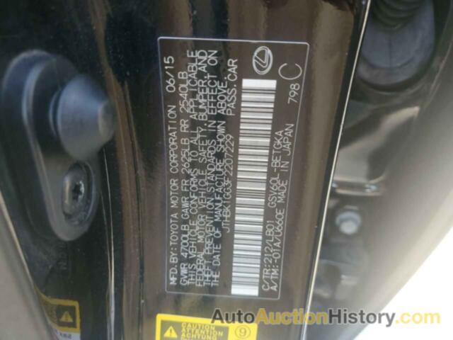 LEXUS ES350 350, JTHBK1GG3F2207229