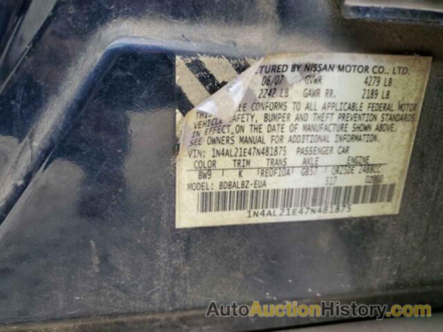 NISSAN ALTIMA 2.5, 1N4AL21E47N481875