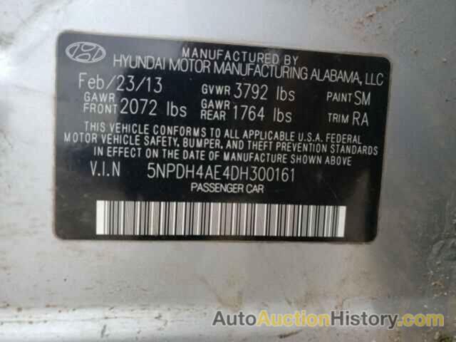 HYUNDAI ELANTRA GLS, 5NPDH4AE4DH300161