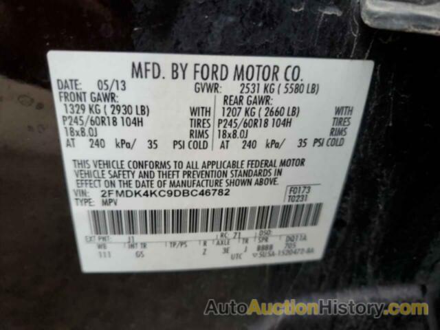 FORD EDGE LIMITED, 2FMDK4KC9DBC46782